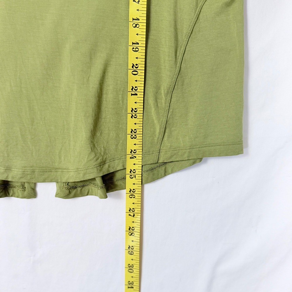 Lululemon Modal-Silk Yoga Tank Top Size 8 Sage Green T-Open Back Athleisure Gym - Picture 8 of 8